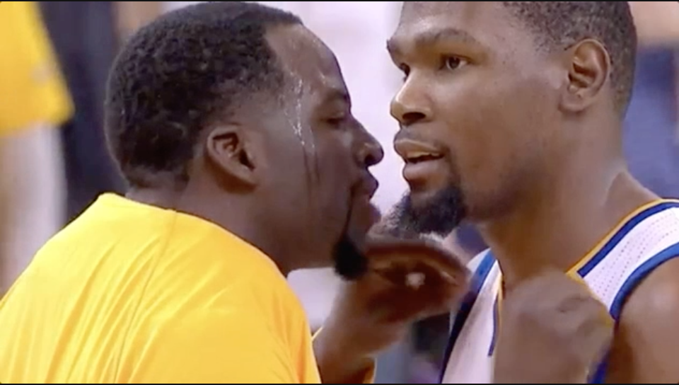 This Moment Between Draymond Green And Kevin Durant Is Now A Hilarious Meme
